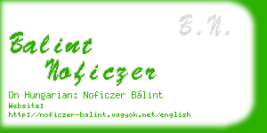 balint noficzer business card